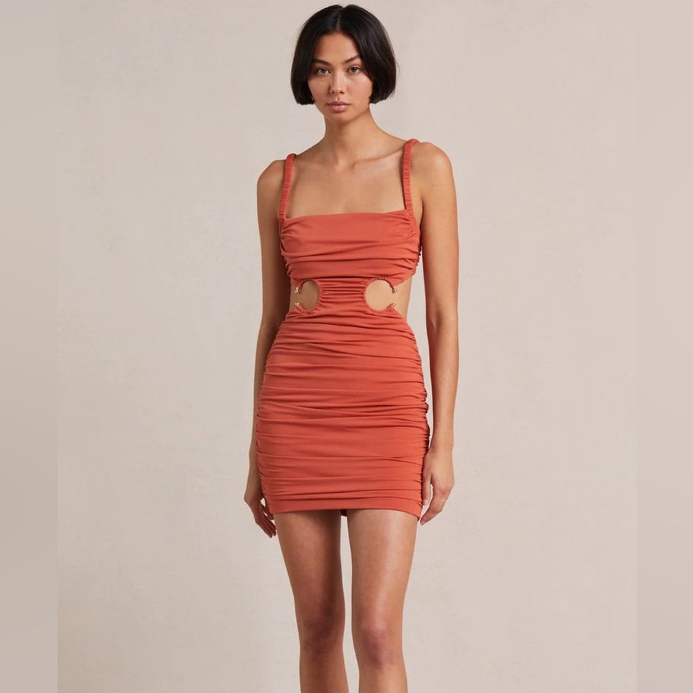 BEC + BRIDGE terracotta mini dress
